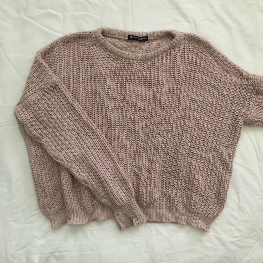 NWOT Brandy Melville Pink Bronx Sweater